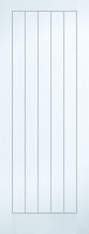 White Moulded Textured Vertical 5 Panel Primed Internal Door Internal Door LPD Doors 
