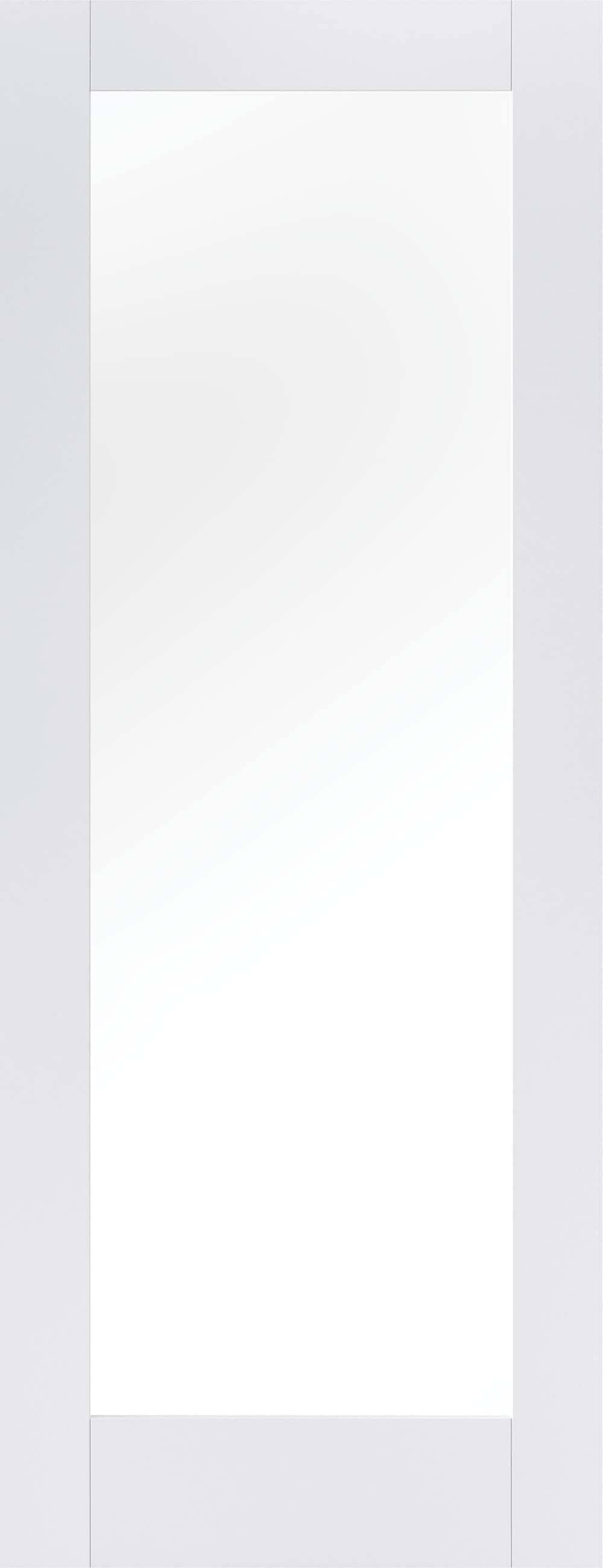 White Pattern 10 Clear Glazed 1 Light Primed Internal Door Internal Door LPD Doors 
