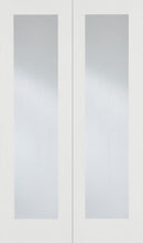 White Pattern 20 Glazed Pair Primed Room Divider Room Divider LPD Doors 