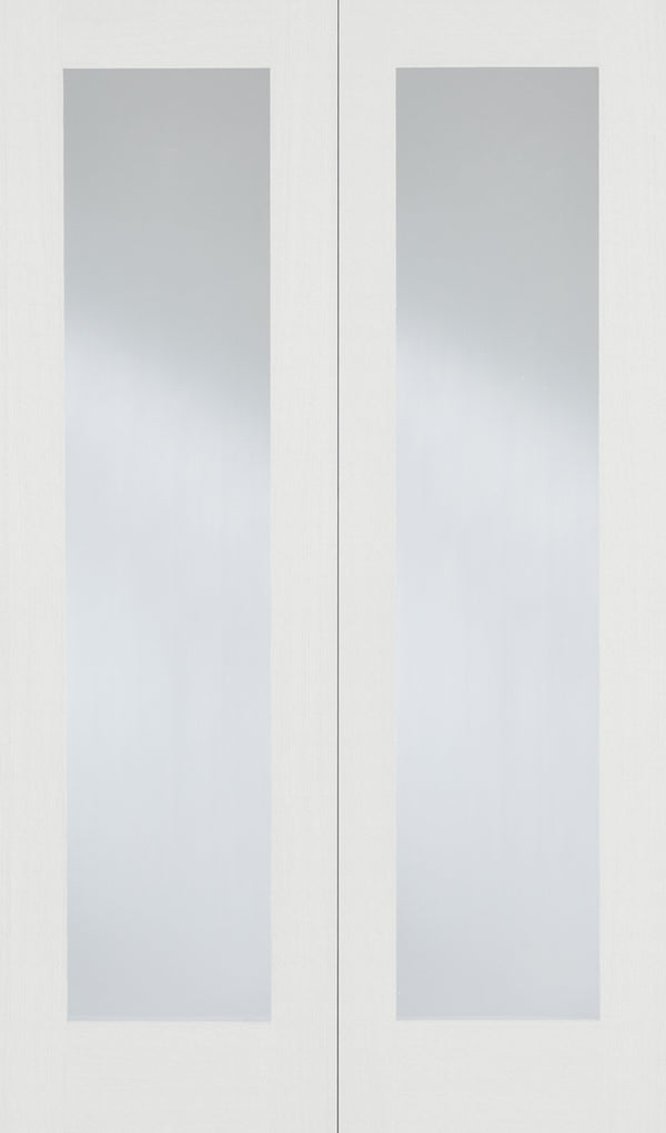 White Pattern 20 Glazed Pair Primed Room Divider