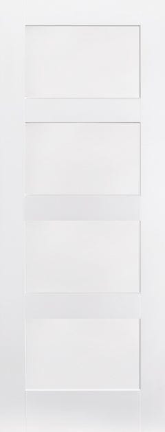 White Shaker 4 Panel Primed Internal Door Internal Door LPD Doors 