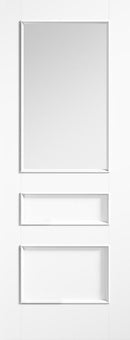 White Toledo Glazed Primed Internal Door Internal Door LPD Doors 