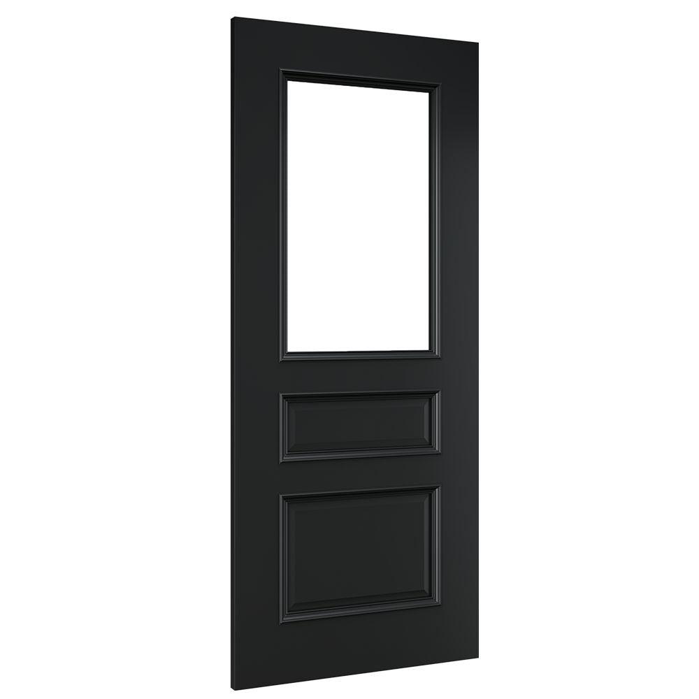 Windsor Black Prefinished Bevelled Glaze FSC Internal Door Internal Door Deanta 