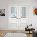 Windsor White Primed Bevelled Glazed Internal Door Internal Door Deanta 