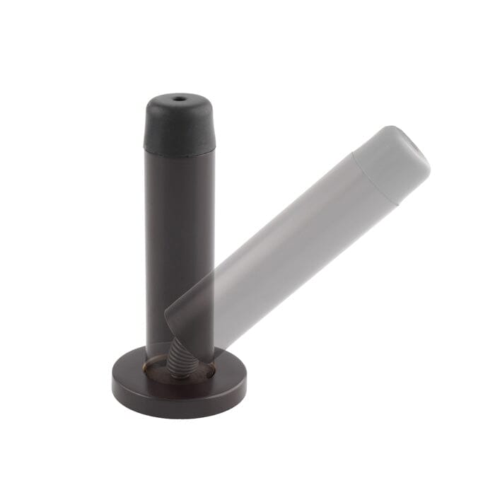 Wall Mounted Door Stop On Rose Concealed Fix Carlisle Brass Matt Bronze 
