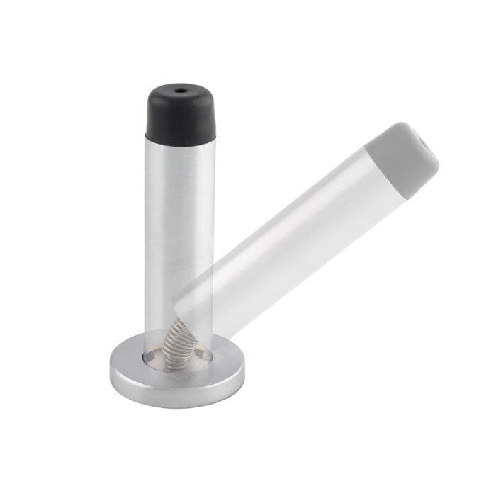 Wall Mounted Door Stop On Rose Concealed Fix Carlisle Brass Satin Chrome 