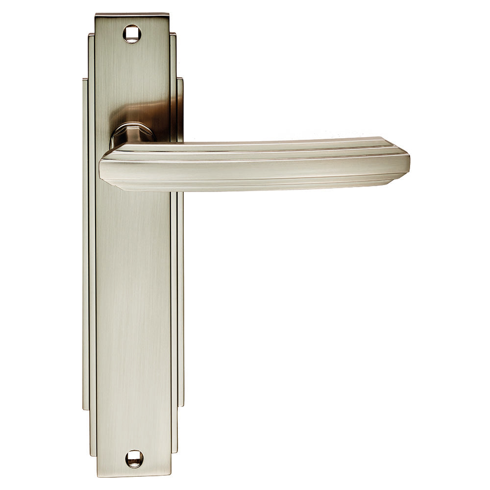 Art Deco Lever on Latch Backplate (Latch & Hinges Included)
