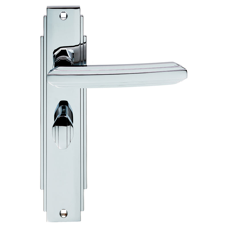 Art Deco Lever on WC Backplate (Latch & Hinges Included)
