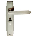 Art Deco Lever on WC Backplate Lever On Backplate Carlisle Brass Satin Nickel 