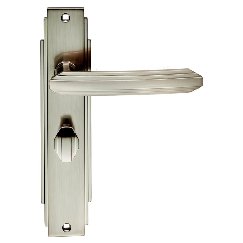 Art Deco Lever on WC Backplate