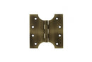 Atlantic (Solid Brass) Parliament Hinges 4" x 2" x 4mm Hinges Atlantic 4" x 2" x 4mm Pair Matt Antique Brass