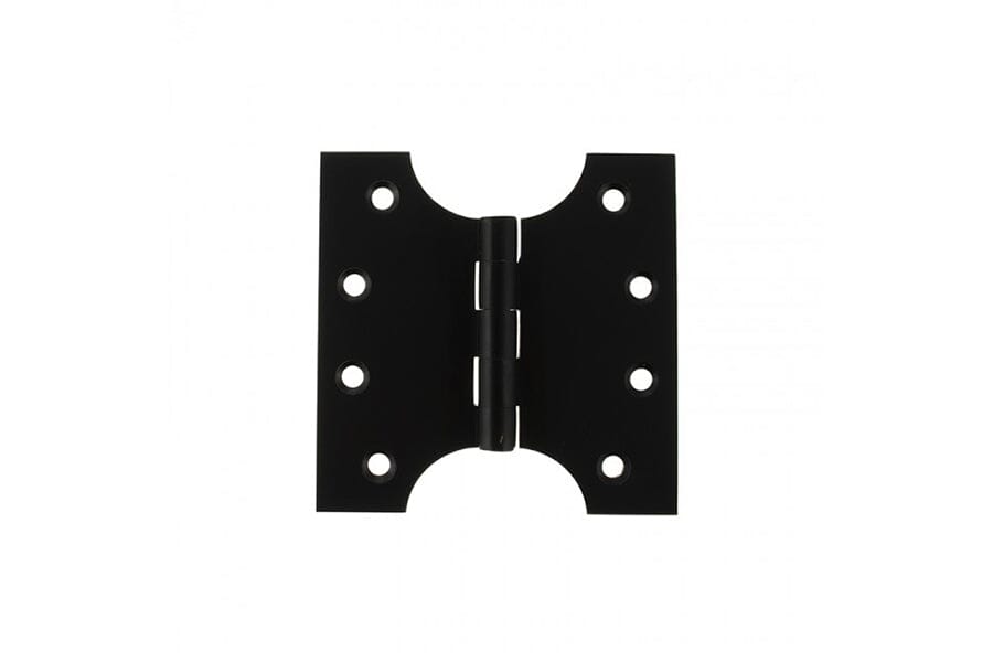 Atlantic (Solid Brass) Parliament Hinges 4" x 2" x 4mm Hinges Atlantic 4" x 2" x 4mm Pair Matt Black