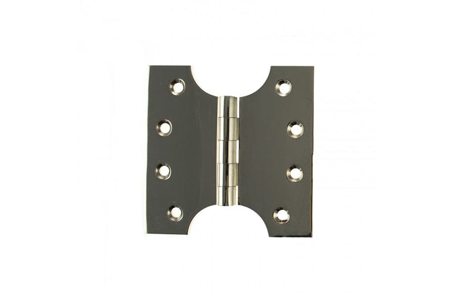 Atlantic (Solid Brass) Parliament Hinges 4" x 2" x 4mm Hinges Atlantic 4" x 2" x 4mm Pair Polished Nickel