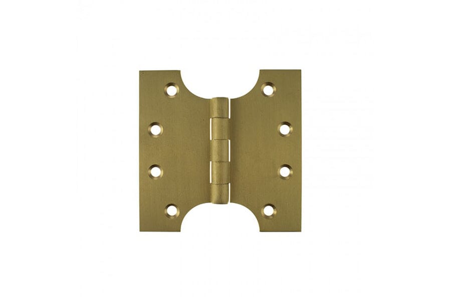 Atlantic (Solid Brass) Parliament Hinges 4" x 2" x 4mm Hinges Atlantic 4" x 2" x 4mm Pair Satin Brass