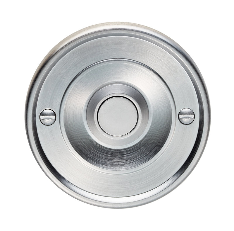 Round Bell Push Satin Chrome AQ30SC