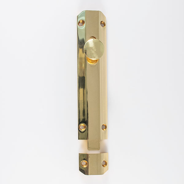 Surface Bolt 152mm Polished Brass AQ82