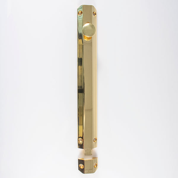 Surface Bolt 255mm Polished Brass AQ84