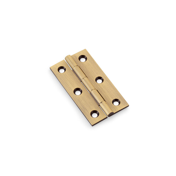 Heavy Pattern Solid Brass Cabinet Butt Hinge 2.5" Antique Brass AW064-CH-AB
