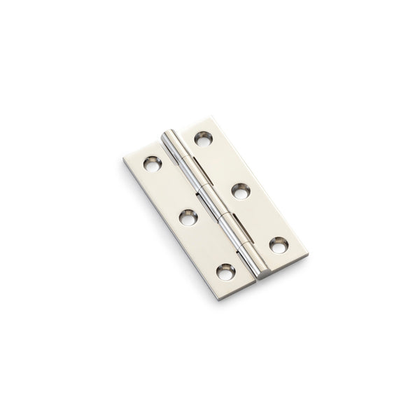 Heavy Pattern Solid Brass Cabinet Butt Hinge 2.5" Polished Nickel AW064-CH-PN