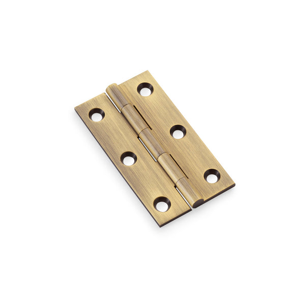 Heavy Pattern Solid Brass Cabinet Butt Hinge 3" Antique Brass AW075-CH-AB