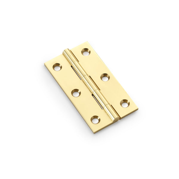 Heavy Pattern Solid Brass Cabinet Butt Hinge 3" Polished Brass AW075-CH-PB