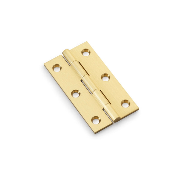 Heavy Pattern Solid Brass Cabinet Butt Hinge 3" Satin Brass AW075-CH-SB