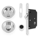 Radius Sliding Door Lock Set Sliding Door Furniture Alexander & Wilks Polished Chrome 