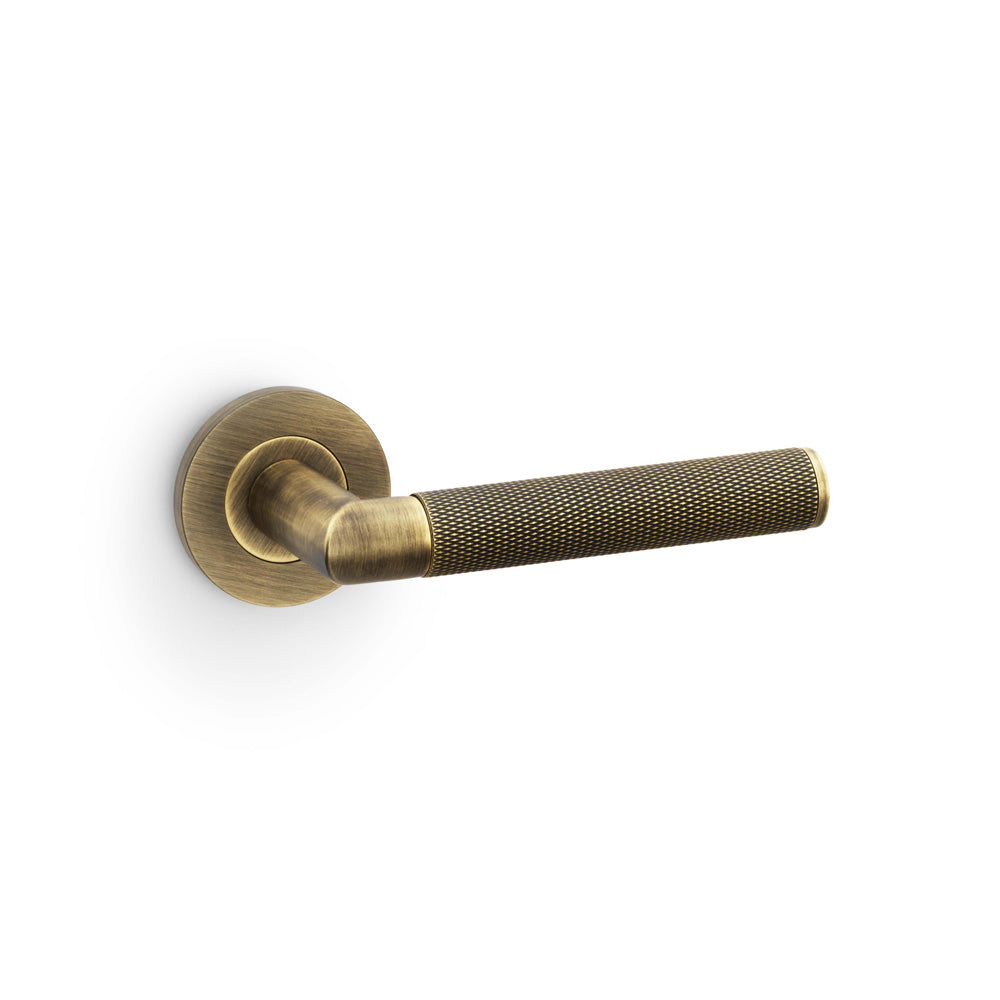 Harrier Knurled Lever on Round Rose (Latch & Hinges Included)
