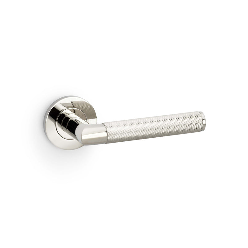 Harrier Knurled Lever on Round Rose (Latch & Hinges Included)