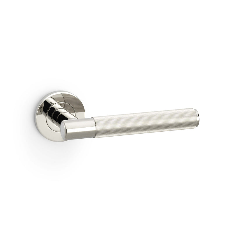 Spitfire Reeded Lever on Round Rose (Latch & Hinges Included)
