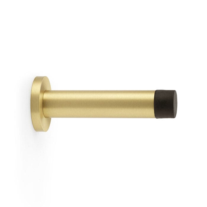 Cylinder Projection Door Stop on Rose Door Stop Alexander & Wilks Satin Brass 