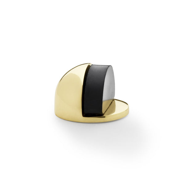 Shield Floor Mounted Door Stop Lacquered