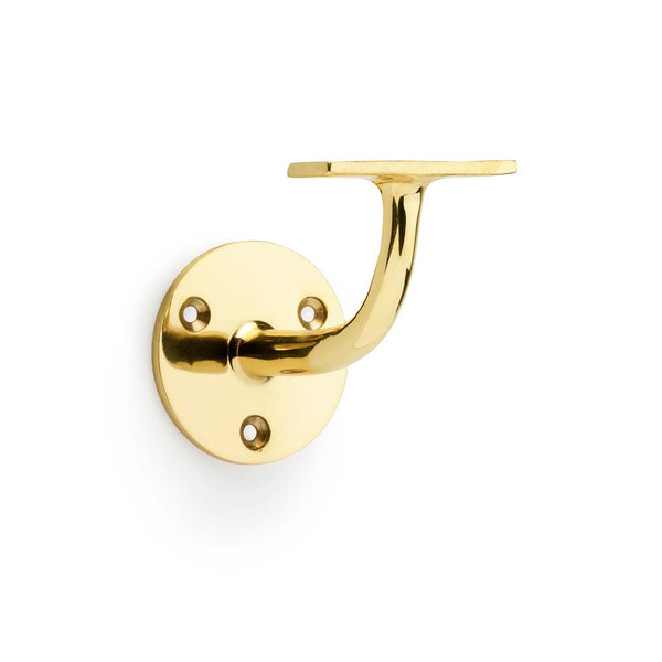 Architectural Handrail Bracket Polished Brass Lacquered AW750PBL