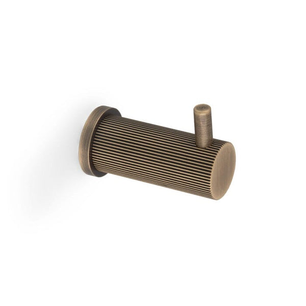 Brunel Reeded Coat Hook On 25mm ROSE
