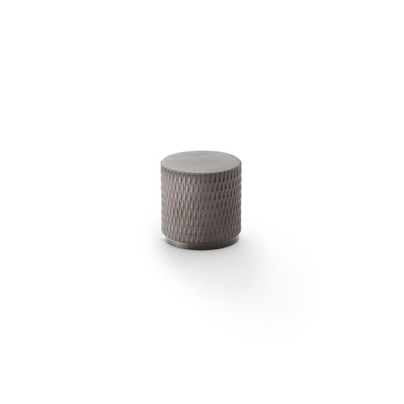 Brunel Knurled Cylinder Cupboard Knob 20mm Cupboard Knob Alexander & Wilks Dark Bronze PVD 