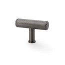 Crispin Knurled T-bar Cupboard Knob Cupboard Knob Alexander & Wilks Dark Bronze PVD 