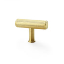 Crispin Knurled T-bar Cupboard Knob Cupboard Knob Alexander & Wilks Satin Brass PVD 