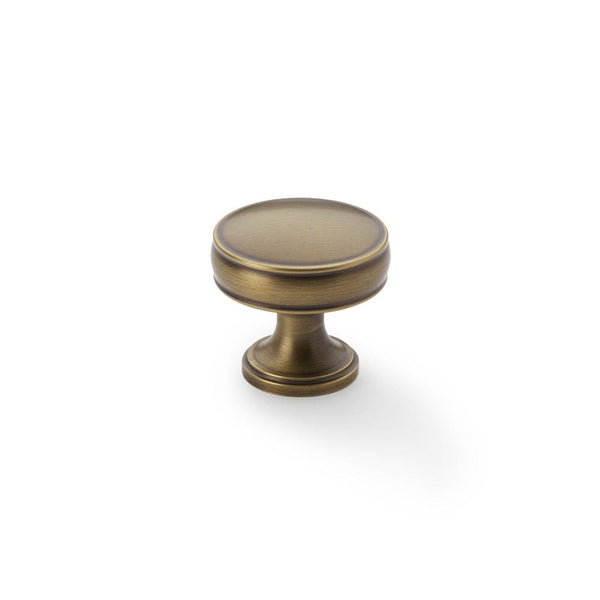 Lynd Cupboard Knob 32mm Cupboard Knob Alexander & Wilks Antique Brass 