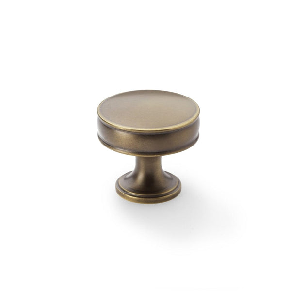 Lynd Cupboard Knob 38mm Cupboard Knob Alexander & Wilks Antique Brass 