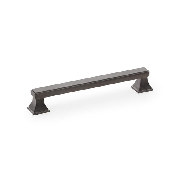 Jesper Square Cabinet Pull Handle Centres 160mm Cupboard handle Alexander & Wilks Dark Bronze PVD 