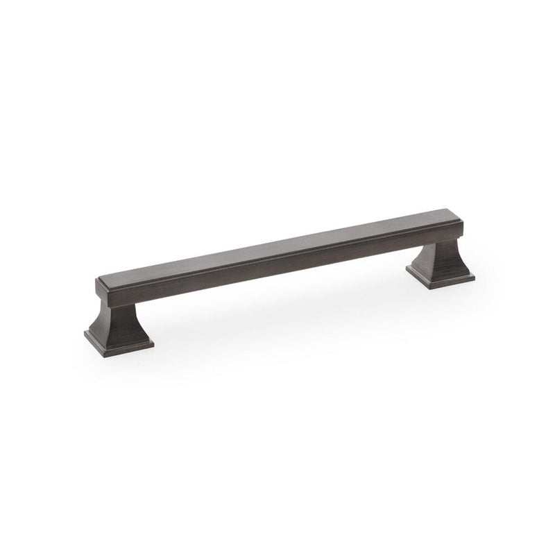 Jesper Square Cabinet Pull Handle Centres 160mm Cupboard handle Alexander & Wilks Dark Bronze PVD 