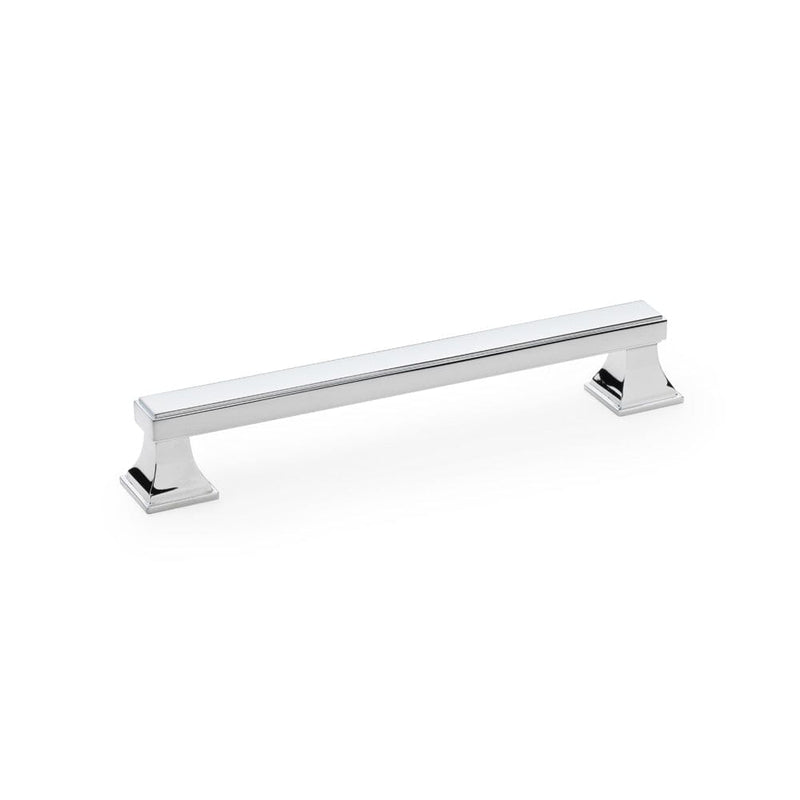 Jesper Square Cabinet Pull Handle Centres 160mm Cupboard handle Alexander & Wilks Polished Chrome 