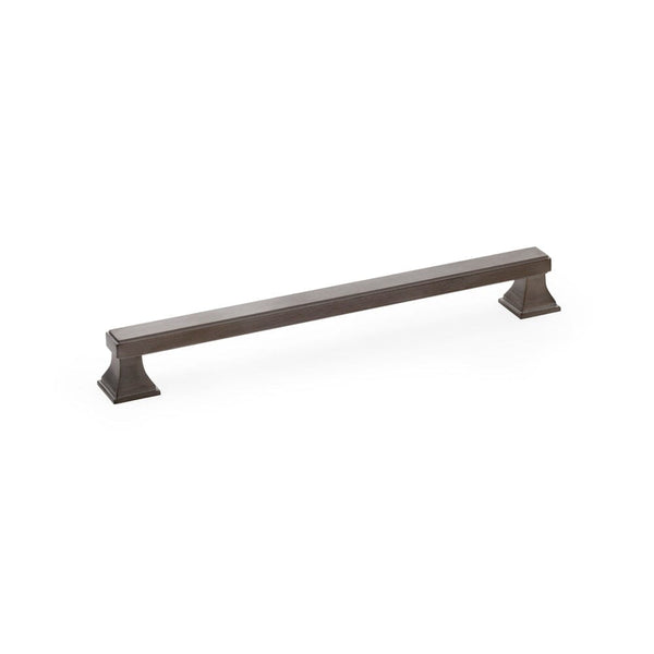 Jesper Square Cabinet Pull Handle Centres 224mm Cupboard handle Alexander & Wilks Dark Bronze PVD 