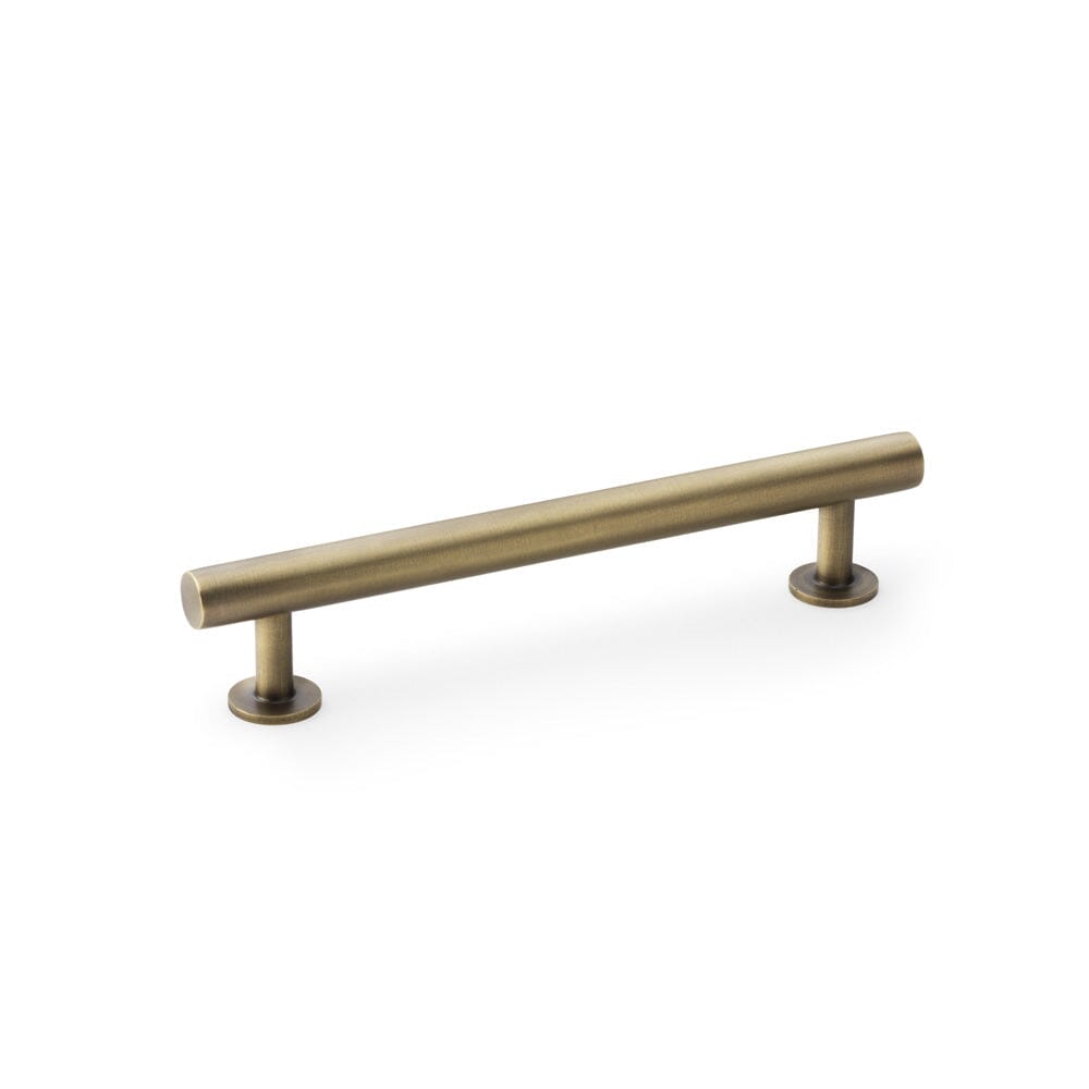 Round T-Bar Cabinet Pull Handle Centres 128mm Cupboard handle Alexander & Wilks Antique Brass 