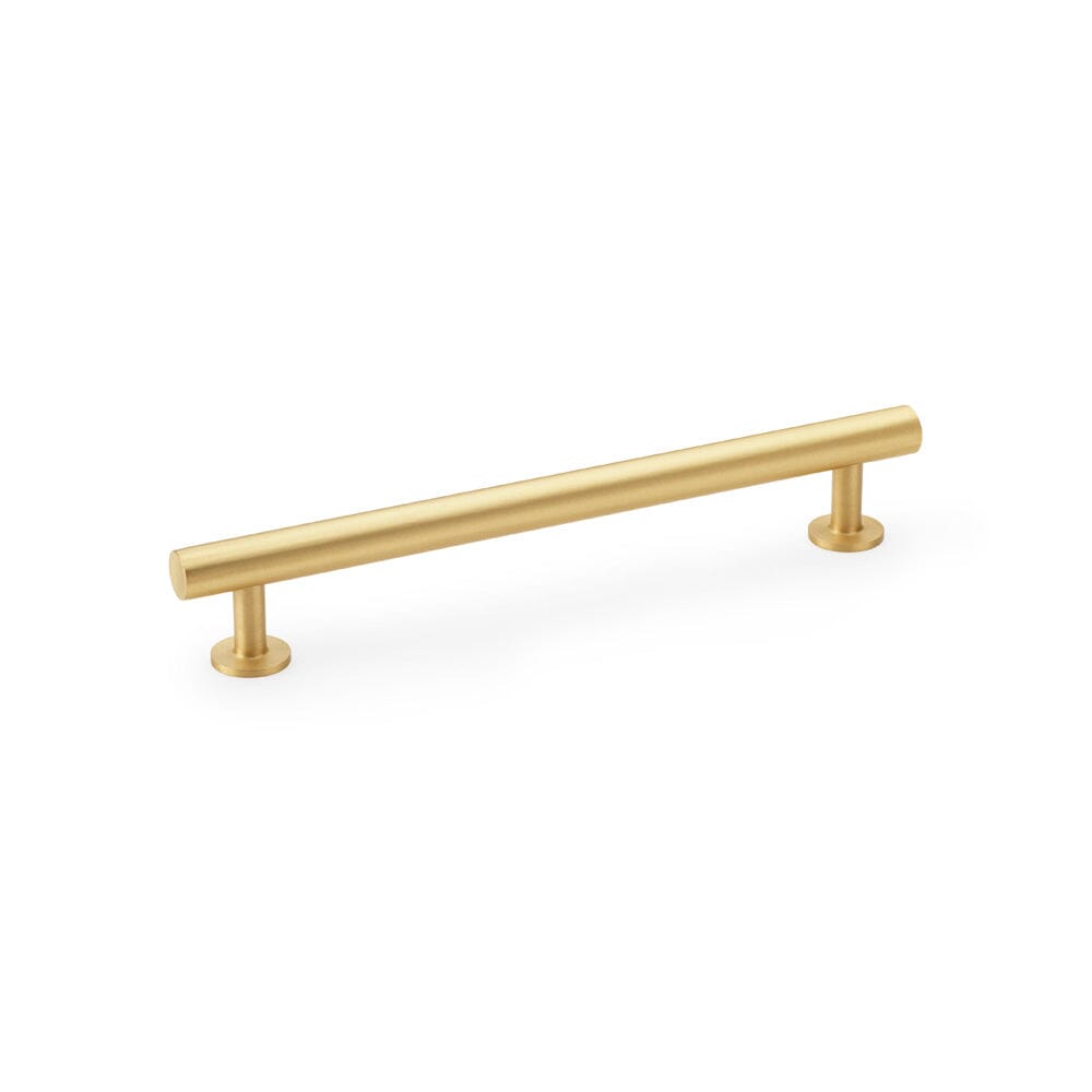Round T-Bar Cabinet Pull Handle Centres 160mm Cupboard handle Alexander & Wilks Satin Brass 
