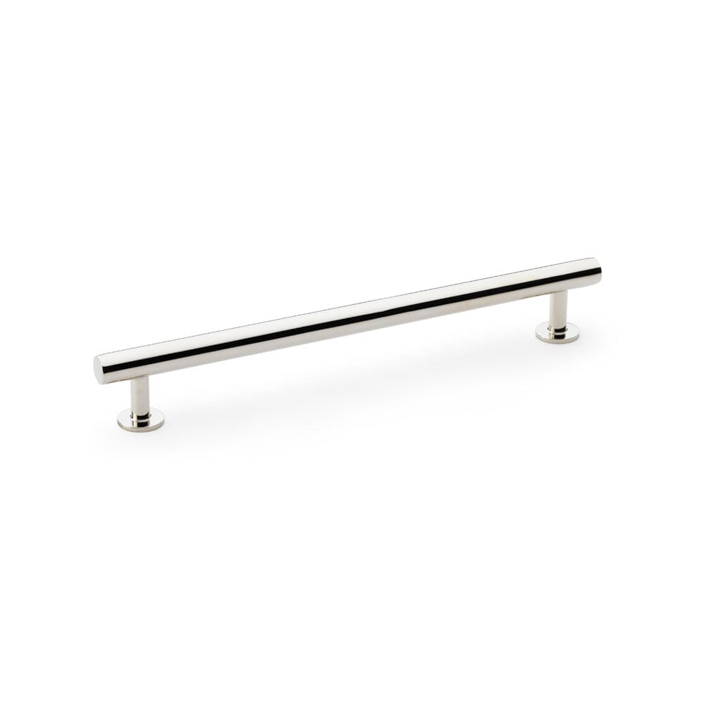 Round T-Bar Cabinet Pull Handle Centres 192mm Cupboard handle Alexander & Wilks Polished Nickel 