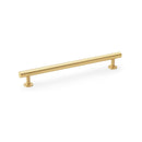 Round T-Bar Cabinet Pull Handle Centres 192mm Cupboard handle Alexander & Wilks Satin Brass 