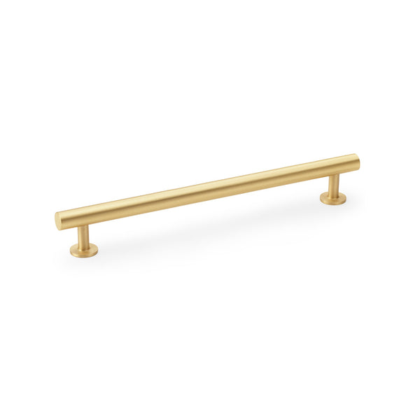 Round T-Bar Cabinet Pull Handle Centres 192mm Satin Brass AW814-192-SB
