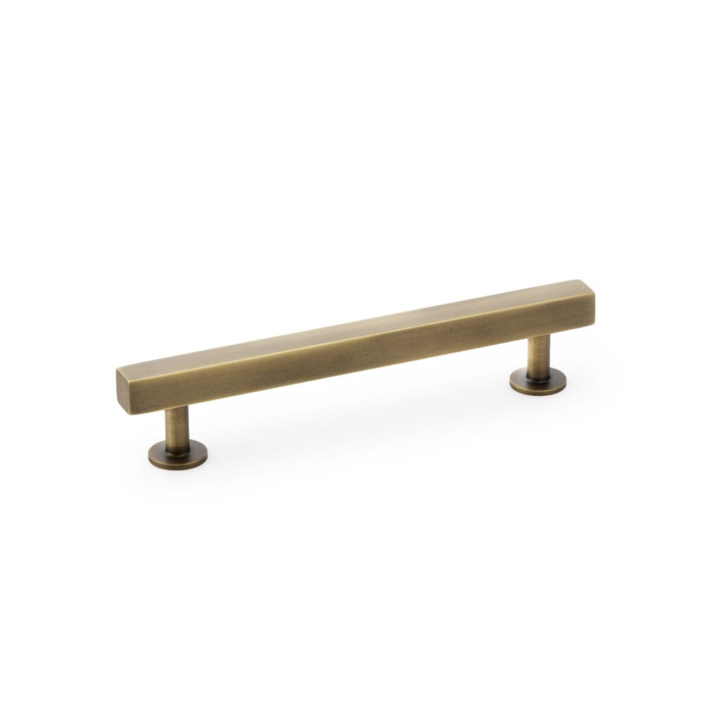 Square T-Bar Cabinet Pull Handle Centres 128mm Cupboard handle Alexander & Wilks Antique Brass 