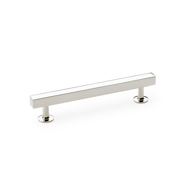Square T-Bar Cabinet Pull Handle Centres 128mm Polished Nickel AW815-128-PN
